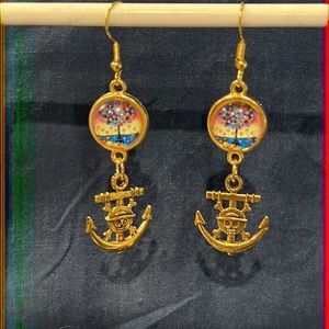 22228 Tree of Life Anchor Earrings